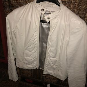 Wilson leather white jacket.